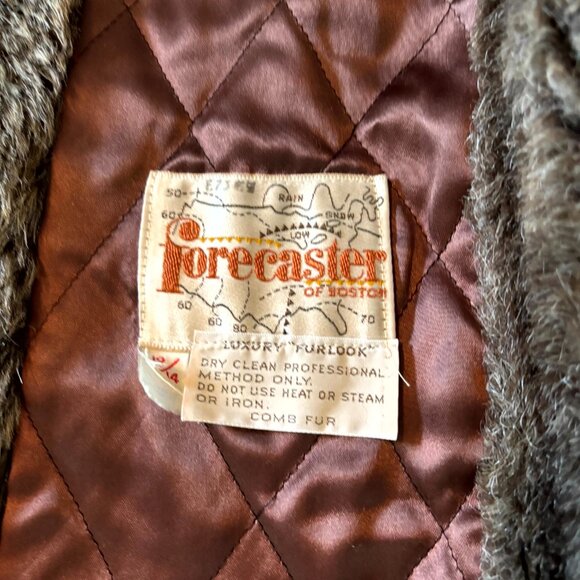 Vintage Forecaster of Boston Faux Fur Lined Long Winter Coat – Brown - Picture 4 of 6